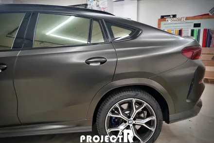 BMW X6 전체 랩핑 3M 사틴골드더스트블랙, 크롬 죽이기 시공, 부천 프로젝트알 / 부천 원미구 상동