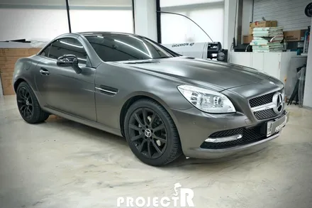 벤츠 SLK 350 전체 랩핑, 에이버리 사틴 바솔트 메탈릭  시공 in 부천 프로젝트알 / 부천 원미구 상동