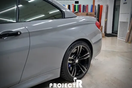 BMW M4 컨버터블 3M2080 유광 스톰 그레이 전체랩핑, 크롬죽이기 시공 / 부천랩핑 프로젝트알 / 부천 원미구 상동