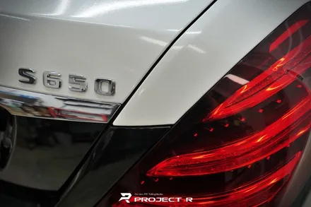 벤츠 S클래스 마이바흐 S650 투톤 랩핑, 상단 에이버리 유광 실버 메탈릭 시공, 부천랩핑 프로젝트알 / 부천 원미구 상동