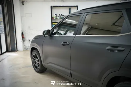 기아 스토닉 전체 랩핑, 에이버리 무광 블랙 자동차 랩핑 시공 후기 / 부천 프로젝트R / 부천 원미구 상동