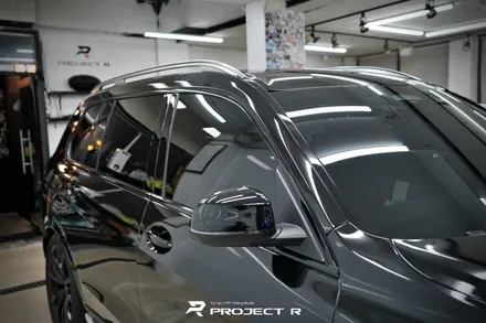 BMW X7 유광블랙 전체랩핑, 크롬죽이기 포인트 랩핑, 부천 프로젝트알 / 부천 원미구 상동