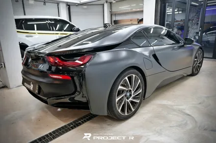 BMW i8 에이버리 사틴블랙 전체랩핑 시공, 부천 자동차랩핑 프로젝트알 / 부천 원미구 상동