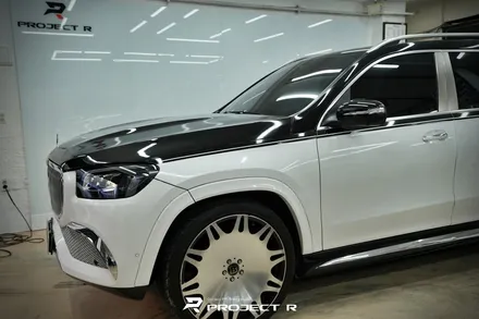 벤츠 마이바흐 GLS600 듀오톤 투톤랩핑, 상단 3M2080 유광블랙 시공, 부천랩핑 프로젝트알 / 부천 원미구 상동