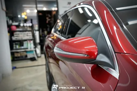 벤츠 GLC 300e 쿠페 전체 랩핑, 비닐프로그 고광택 루퍼스 레드, 부천랩핑 프로젝트알 / 부천 원미구 상동