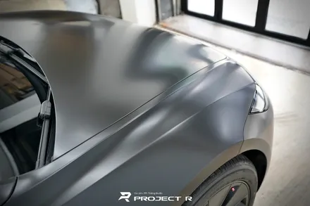 테슬라 모델3 하이랜드 전체 랩핑, 3M 사틴블랙 시공, 부천 자동차래핑 전문 프로젝트알 / 부천 원미구 상동