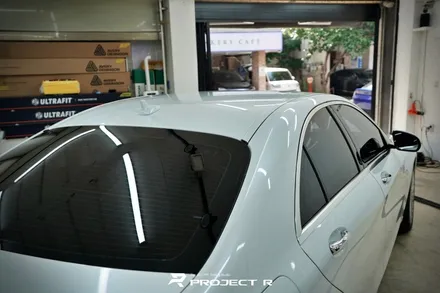 벤츠 S클래스 S400 전체 랩핑 재시공, 비닐프로그 고광택 화이트펄, 부천 자동차래핑 프로젝트R / 부천 원미구 상동