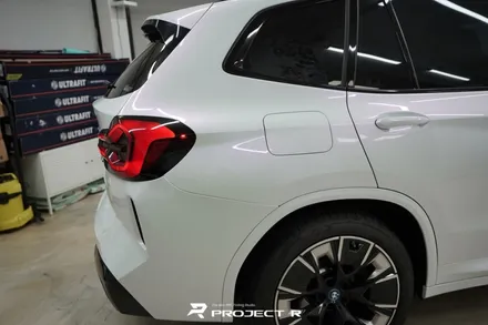 BMW iX3 전체 랩핑 비닐프로그 고광택 글로시 화이트 퍼플 시공 / 프로젝트알 / 부천 원미구 상동