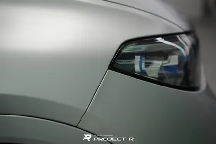 부천 랩핑, BMW X7 사고수리 후 부분 랩핑 재시공, 에이버리 사틴 실버메탈릭 / 부천 원미구 상동