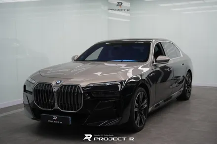 부천 랩핑, BMW 7시리즈 i7 뒷범퍼 사고 오토벨벳 리페어블랙 재시공 / 부천 원미구 상동