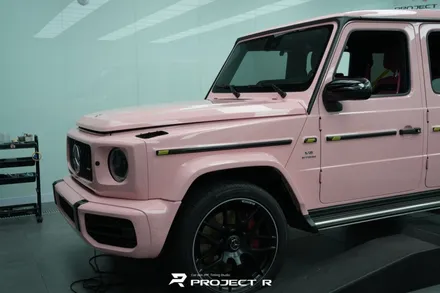 벤츠 지바겐 G63 AMG 부천 고광택 전체 랩핑, 비닐프로그 루즈 핑크 재시공 / 부천 원미구 상동