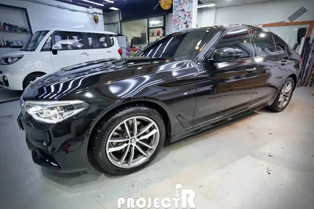 BMW 5시리즈 520d 전체 랩핑, 에이버리 유광블랙 자동차 래핑 by 인천 프로젝트알 / 부천 원미구 상동