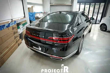 제네시스 G90 에이버리 유광블랙 전체 랩핑 시공기 by 인천 자동차 래핑 전문 프로젝트R / 부천 원미구 상동