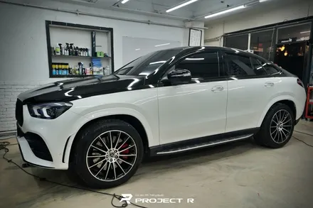 벤츠 GLE 400d 투톤랩핑, 상판 3M2080 유광블랙 부분 랩핑 시공, 부천 프로젝트알 / 부천 원미구 상동