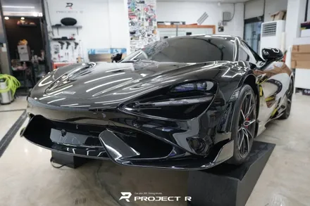 맥라렌 765LT 앞범퍼 사고, 울트라핏 블랙 PPF 재시공, 부천PPF 프로젝트알 / 부천 원미구 상동