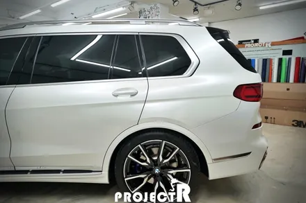 BMW X7 에이버리 유광 화이트펄 전체 랩핑, 부천 자동차 랩핑 프로젝트알 / 부천 원미구 상동