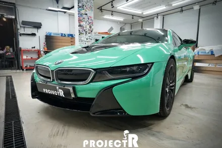 BMW i8 전체 랩핑, 에이버리 유광 에메랄드 그린 시공, 부천랩핑 프로젝트알 / 부천 원미구 상동