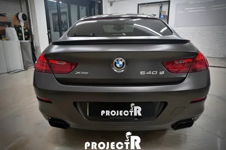 BMW 6시리즈 640d 전체 랩핑, 에이버리 사틴 바솔트 메탈릭 시공, 부천 자동차 랩핑은 프로젝트알~ / 부천 원미구 상동