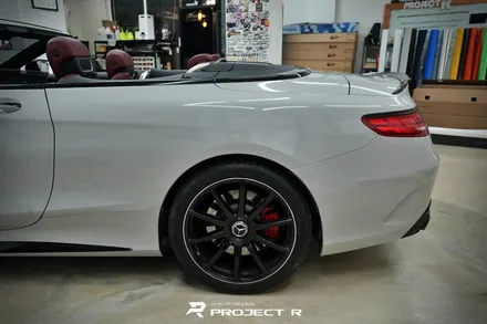 벤츠 S63 AMG 쿠페 에이버리 유광 그레이 전체 랩핑 시공, 부천 자동차랩핑 프로젝트알 / 부천 원미구 상동