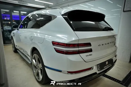 부천랩핑, 제네시스 GV80 비닐프로그 유광 화이트펄 전체 랩핑 시공 in 프로젝트알 / 부천 원미구 상동
