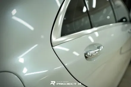 부천 벤츠 S클래스 S350d 전체랩핑, 비닐프로그 유광 화이트펄 재시공, 프로젝트알 / 부천 원미구 상동