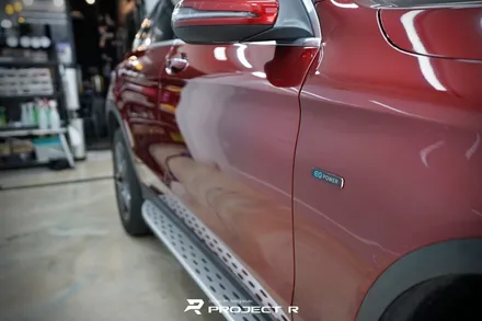 벤츠 GLC 300e 쿠페 전체 랩핑, 비닐프로그 고광택 루퍼스 레드, 부천랩핑 프로젝트알 / 부천 원미구 상동