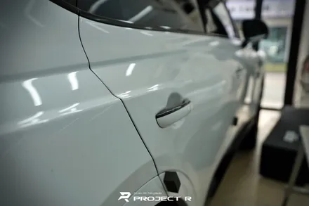 제네시스 GV80 크롬죽이기, 그릴도색 라이트필름 루프스킨 블랙PPF 시공, 프로젝트R / 부천 원미구 상동