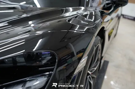 맥라렌 765LT 앞범퍼 사고, 울트라핏 블랙 PPF 재시공, 부천PPF 프로젝트알 / 부천 원미구 상동