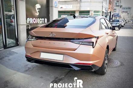아반떼 CN7 전체 랩핑, 3M 2080 사틴 카라멜 러스터 자동차 래핑 in 부천 프로젝트알 / 부천 원미구 상동