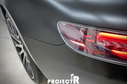 벤츠 AMG GT 전체 랩핑, 에이버리 사틴블랙 자동차 래핑, 부천랩핑 프로젝트알 / 부천 원미구 상동