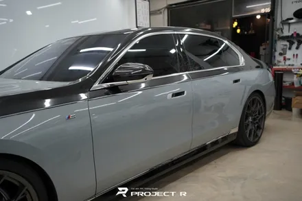 부천 BMW 7시리즈 740i 듀오톤 랩핑, 상단 울트라핏 카본 PPF 시공, 프로젝트알 / 부천 원미구 상동
