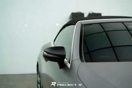 벤츠 E클래스 E450 카브리올레 전체 랩핑, 3M 사틴 다크그레이 시공, 부천 프로젝트알 / 부천 원미구 상동