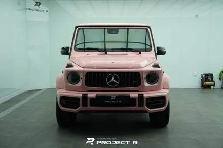 벤츠 지바겐 G63 AMG 부천 고광택 전체 랩핑, 비닐프로그 루즈 핑크 재시공 / 부천 원미구 상동