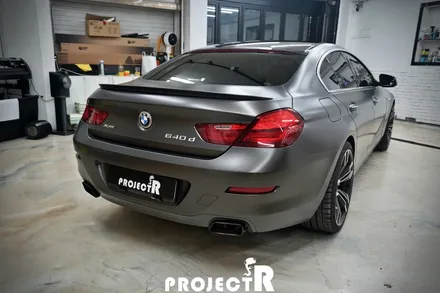 BMW 6시리즈 640d 전체 랩핑, 에이버리 사틴 바솔트 메탈릭 시공, 부천 자동차 랩핑은 프로젝트알~ / 부천 원미구 상동