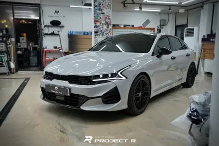 K5 DL3 크레용 컬러 전체 랩핑, 비닐프로그 브라이트 그레이 시공, 부천랩핑 프로젝트알 / 부천 원미구 상동