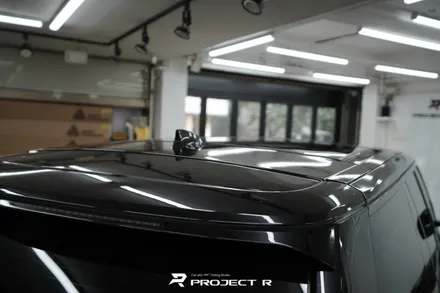 부천 랩핑 레인지로버 보그 블랙팩 시공, 루프스킨 유광블랙 부분 포인트 랩핑 / 부천 원미구 상동