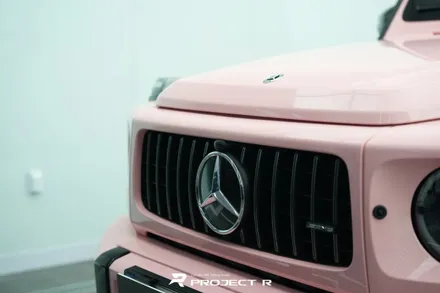 벤츠 지바겐 G63 AMG 부천 고광택 전체 랩핑, 비닐프로그 루즈 핑크 재시공 / 부천 원미구 상동