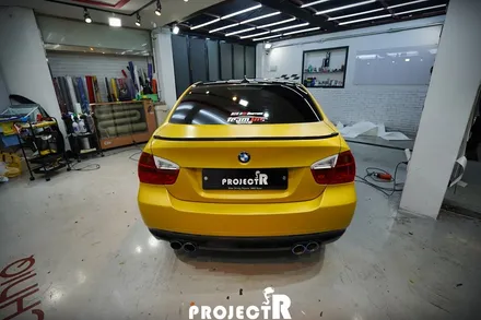 BMW 3시리즈 에이버리 사틴 사파리골드 전체 랩핑 재시공 by 부천 자동차래핑 프로젝트R / 부천 원미구 상동