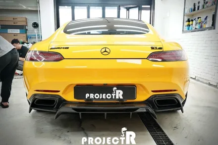 벤츠 AMG GT 3M 썬플라워 전체 랩핑, 인천 부평 자동차 래핑 전문 프로젝트알 / 부천 원미구 상동