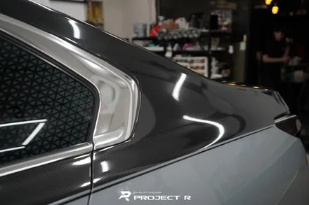 부천 BMW 7시리즈 740i 듀오톤 랩핑, 상단 울트라핏 카본 PPF 시공, 프로젝트알 / 부천 원미구 상동