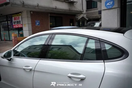 포르쉐 파나메라 펠트지 및 글라스틴트 선셋 열차단 썬팅, 헤드라이트 스모그 PPF, 부천 상동 프로젝트알 / 부천 원미구 상동