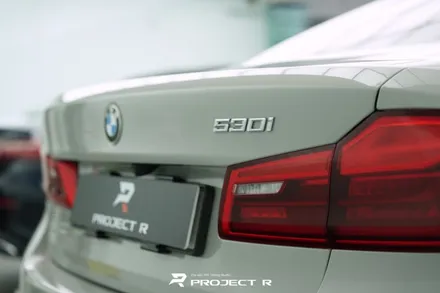 BMW 5시리즈 530i 전체 랩핑 재시공, 비닐프로그 고광택 게인스보로 그레이, 부천 프로젝트알 / 부천 원미구 상동