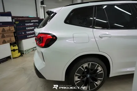 BMW iX3 전체 랩핑 비닐프로그 고광택 글로시 화이트 퍼플 시공 / 프로젝트알 / 부천 원미구 상동