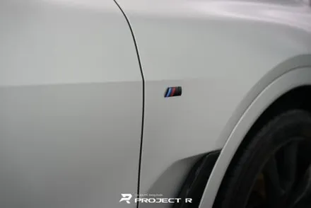 부천 랩핑, BMW X7 사고수리 후 부분 랩핑 재시공, 에이버리 사틴 실버메탈릭 / 부천 원미구 상동