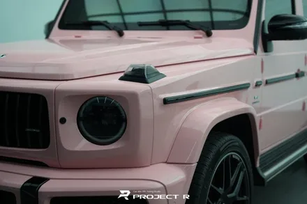 벤츠 지바겐 G63 AMG 부천 고광택 전체 랩핑, 비닐프로그 루즈 핑크 재시공 / 부천 원미구 상동