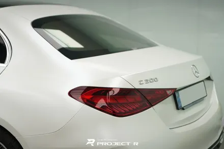 벤츠 C클래스 C200 전체 랩핑, 비닐프로그 무광 화이트펄, 부천랩핑 전문 프로젝트알 / 부천 원미구 상동