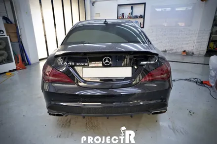 벤츠 CLA45 AMG 전체 랩핑, 에이버리 사틴 호프그린 자동차 래핑 by 프로젝트R / 부천 원미구 상동
