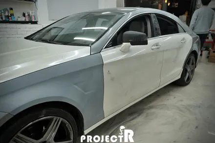 벤츠 CLS63 AMG 전체 랩핑, 에이버리 브라이트 블루 메탈릭 자동차 래핑 시공기 by 부천 프로젝트알 / 부천 원미구 상동