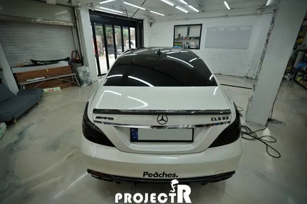 벤츠 CLS63 AMG 전체 랩핑, 에이버리 사틴블랙 자동차 래핑 by 인천 프로젝트R / 부천 원미구 상동