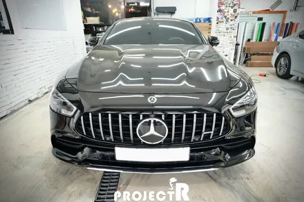 벤츠 GT43 AMG 전체 랩핑, 에이버리 유광 그레이 크레용 랩핑 by 부천 프로젝트알 / 부천 원미구 상동